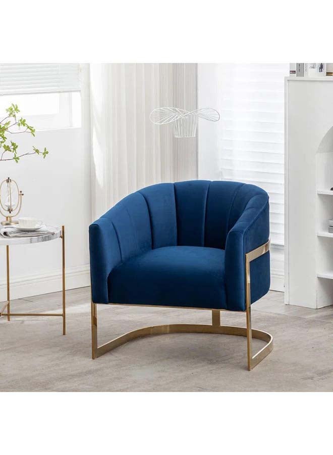 Al Home Royal Blue Velvet Chair with Swedish Wood By Alhome 80x85 cm 