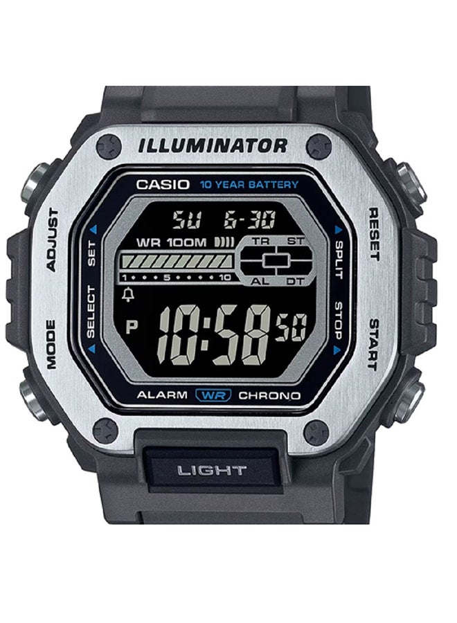 CASIO Men Watch -Digital Oversized Framed Black Dial Resin Band Mwd-110H-8Bvdf. - Image 4