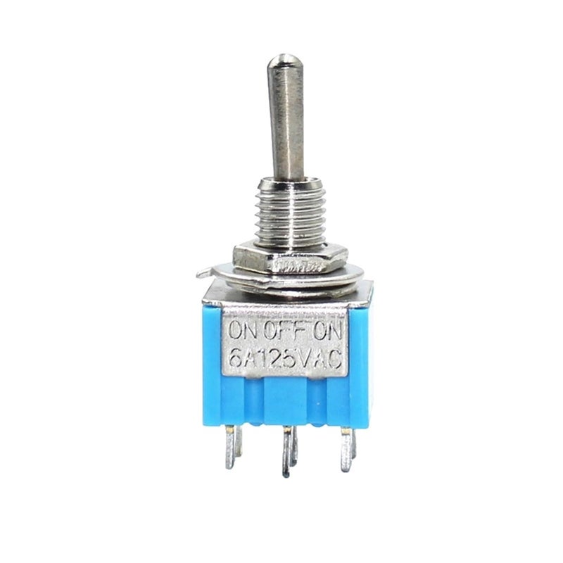 Blue Mini Toggle Switch MTS 203 DPDT ON ON 6A 125VAC 10 Pieces - Image 4