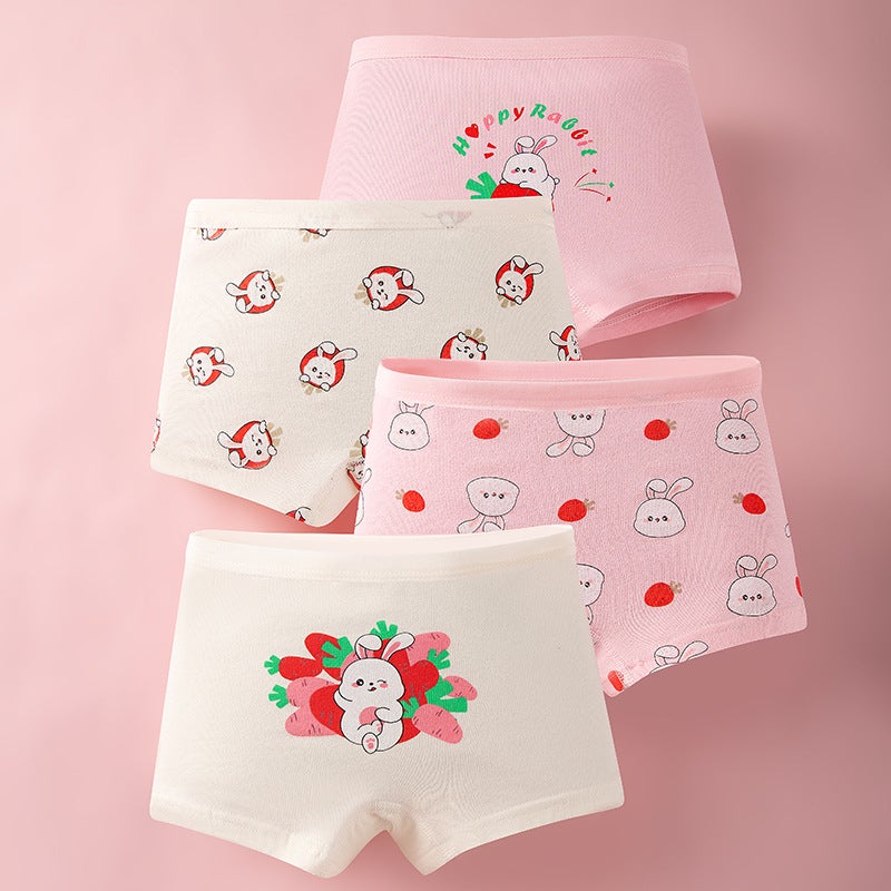 Summer Cotton Girls Safety Shorts 8024 radish rabbit 