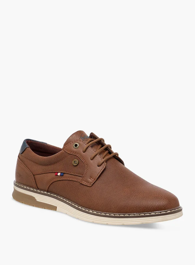 Lee Cooper Men's Logo Embossed Lace-Up Sneakers