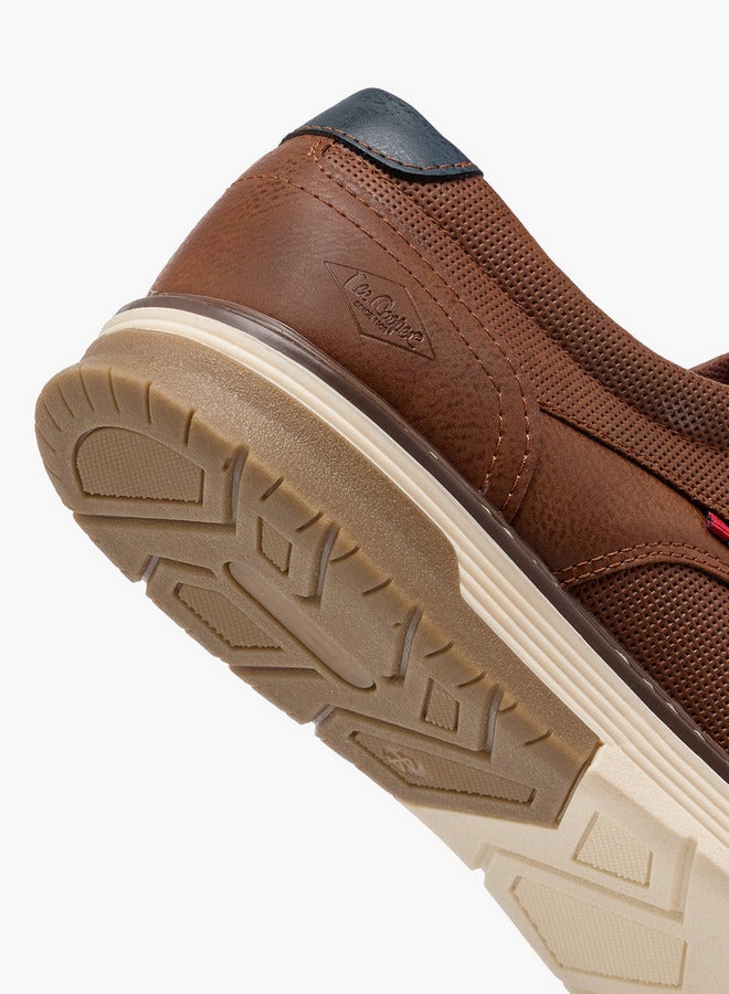 Lee Cooper Men's Logo Embossed Lace-Up Sneakers  - Image 5