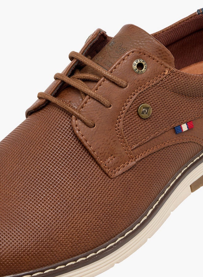 Lee Cooper Men's Logo Embossed Lace-Up Sneakers  - Image 4