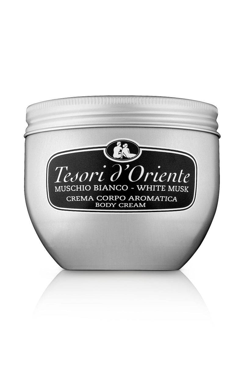 Tesori d'Oriente Body Cream for Women, Moisturizing Cream, Womens Body Cream, Essential Ingredients for Body & Skin Care, with White Musk Fragrance-10.1 fl oz [Made in Italy]- (White Musk) - Image 1