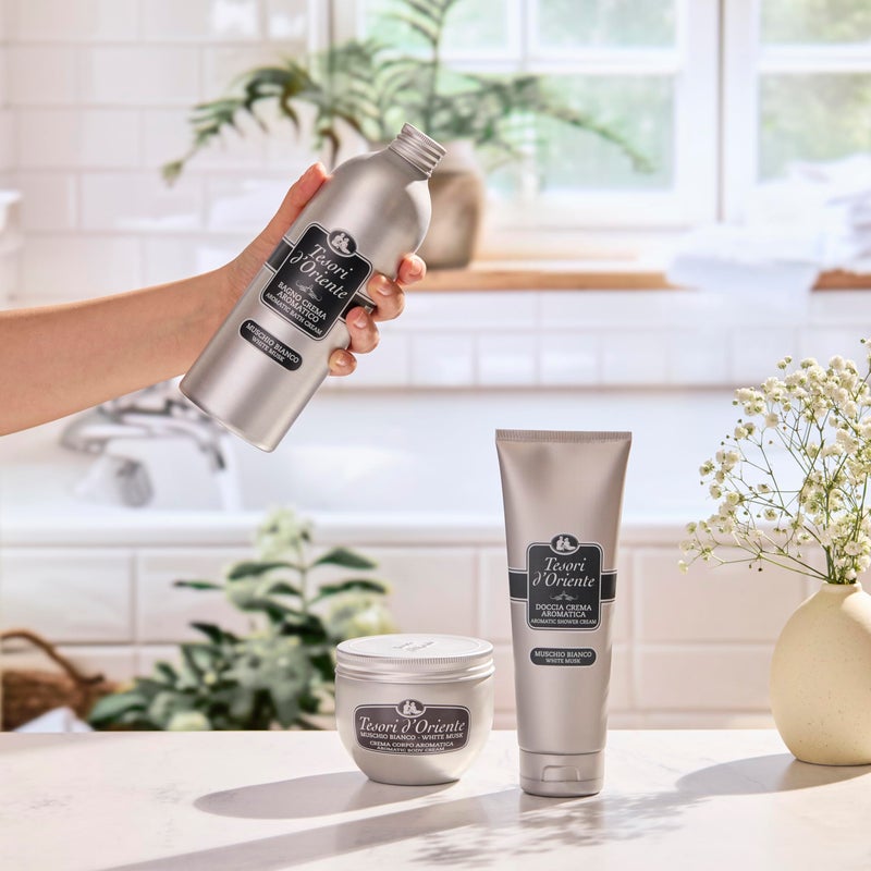 Tesori d'Oriente Body Cream for Women, Moisturizing Cream, Womens Body Cream, Essential Ingredients for Body & Skin Care, with White Musk Fragrance-10.1 fl oz [Made in Italy]- (White Musk) - Image 4