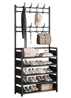 XiuWoo 5-Tier Shoe Rack, Metal Coat and Shoe Racks,Shoe Storage Organizer,Metal Freestanding Shoe Rack Shoe Shelf for Living Room,Bedroom,Hallway  - Image 3