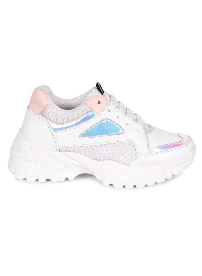 Amico Comfotable Lightweight Casual Sneaker For Women/Girls White, 4 UK - Image 3