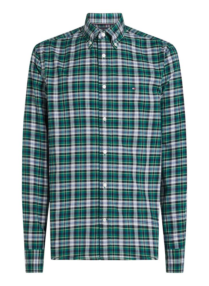 TOMMY HILFIGER - Checked Regular Fit Poplin Shirt - Image 1