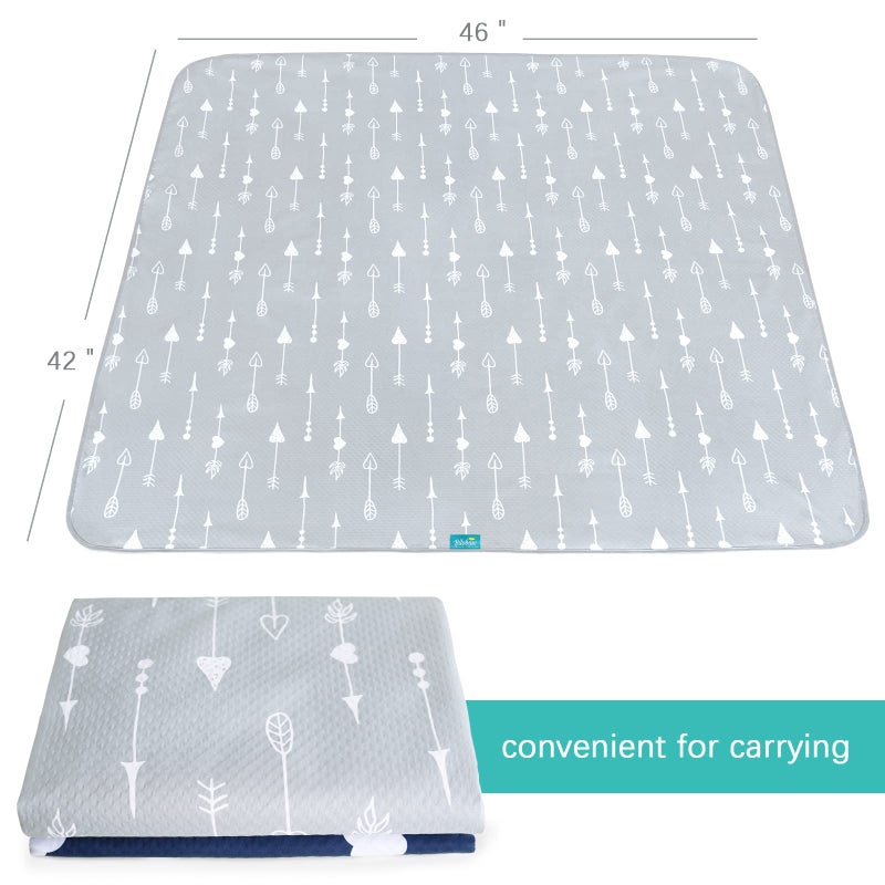 Biloban Splat Mat 2 Pack for Under High Chair  Arts  Crafts  Eating Mess, Waterproof Baby Playtime Anti-Slip Mat for Floor or Table, Reusable  Portable Splash Mat 42” ×46” - Image 3