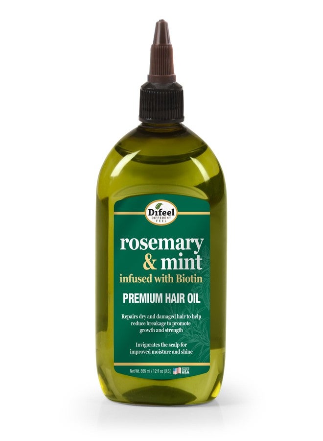 Difeel Rosemary and Mint Elevated Premium Hair Oil - Large 12 oz. - Image 1