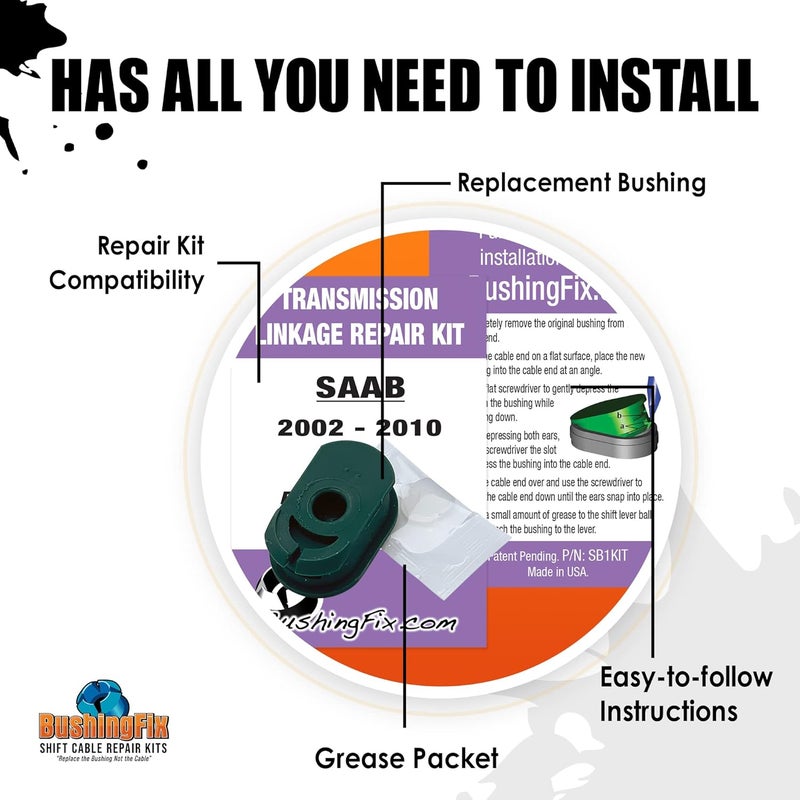 BushingFix.com BushingFix SB1Kit - Saab 9-5 Automatic Transmission Linkage Repair Kit (2002-2010) - Image 2