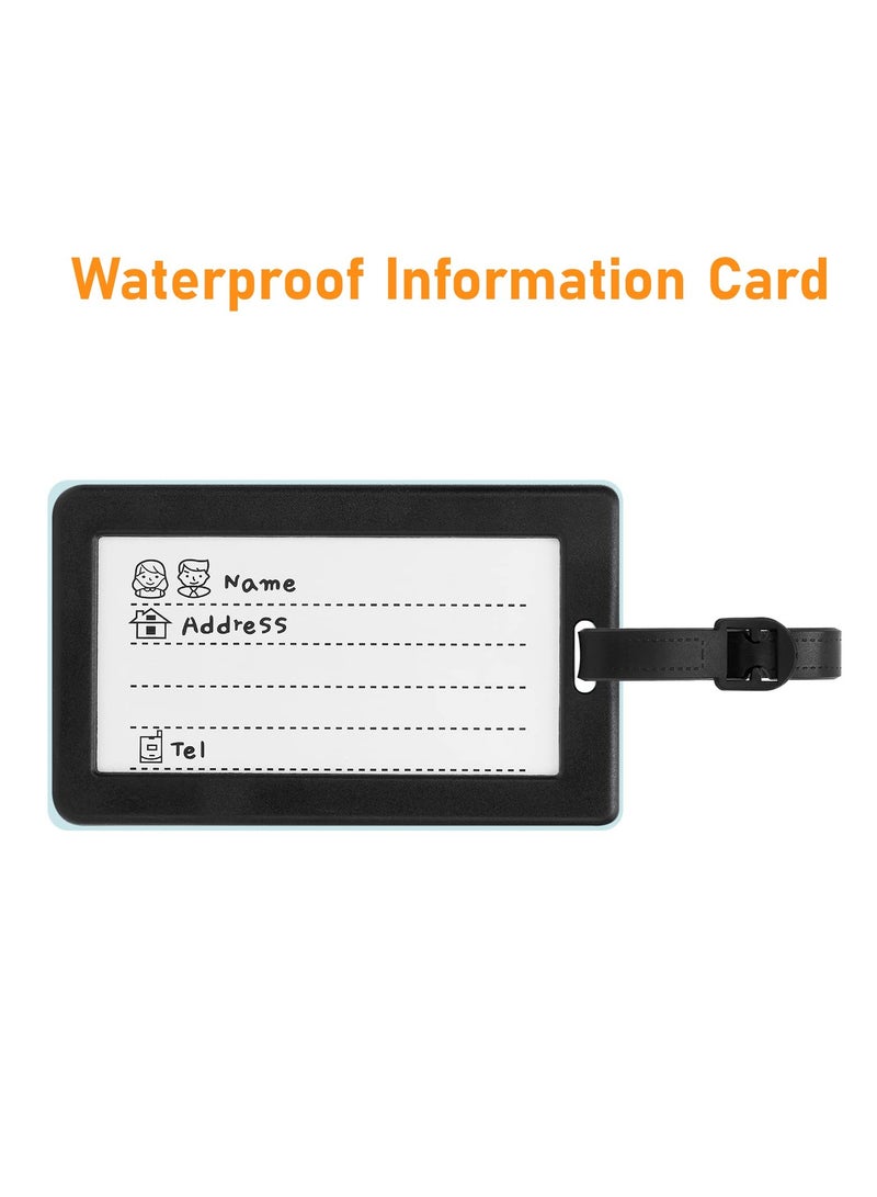 Durable Luggage Tags Set of 4, Colorful PVC Tags for Suitcases and Bags, Ideal for Travel, Size 10.4x6.4cm - Image 4