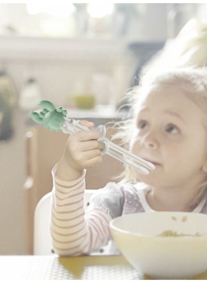 Baby Care Training Chopsticks for Kids - BPA Free, Anti-Dislocation Buckle Design, Easy Self-Feeding Learning, Includes Portable Box, Ideal for Babies, Toddlers and Beginners Pink Color - Image 2