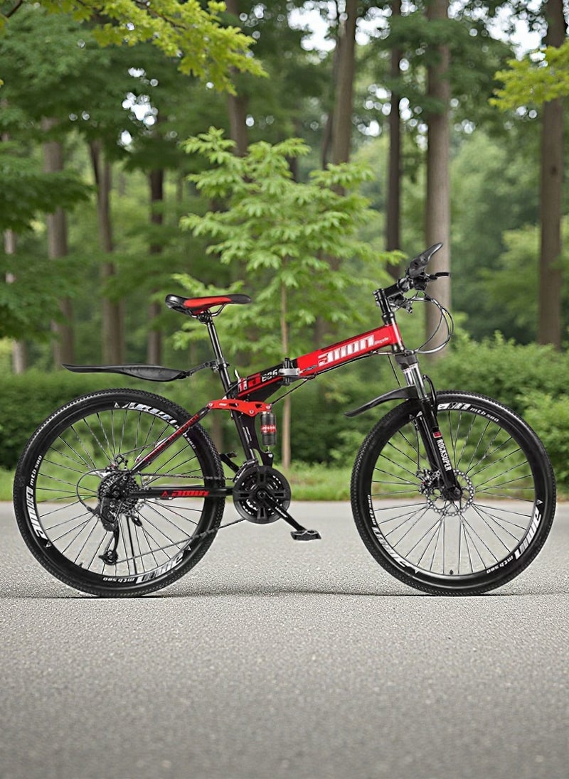إي تي جي دراجة جبلية قابلة للطي 26 بوصة مع سرعة متغيرة ، دراجة امتصاص الصدمات - Image 2