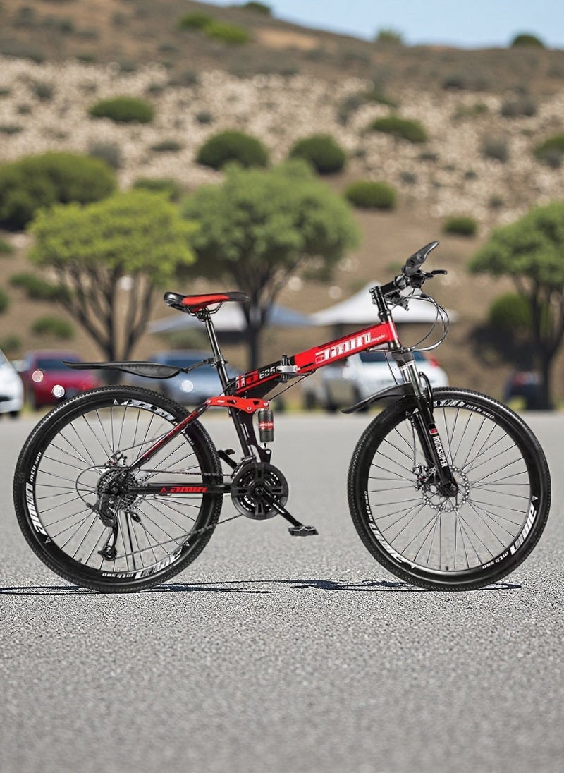 إي تي جي دراجة جبلية قابلة للطي 26 بوصة مع سرعة متغيرة ، دراجة امتصاص الصدمات - Image 3