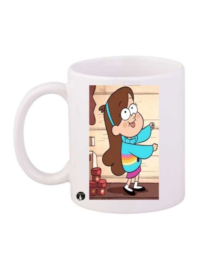 RYN Gravity Falls Printed Coffee Mug White/Blue/Brown