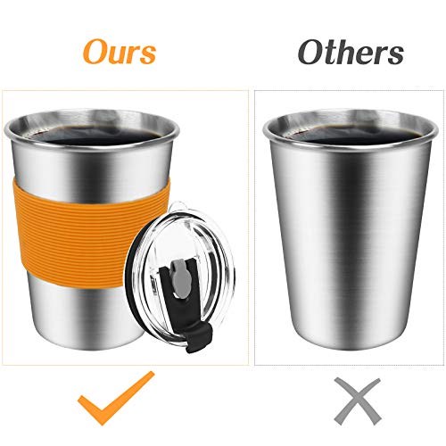 ShineMe Kids Stainless Steel Cups, Kids Metal Drinking Glasses with Lids, Stainless Steel Straws and Sleeves, 12oz Reusable Water Tumbler for Children and Adults, Apply to Indoor and Outdoor - Image 4