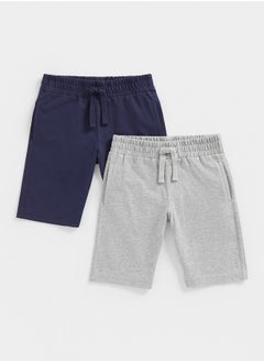 Grey and Navy Jersey Shorts 2 Pack