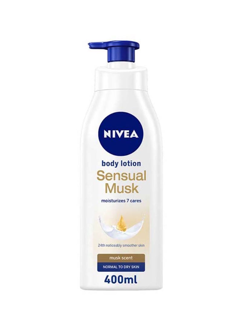 Nivea لوشن الجسم المسكي الحسي، رائحة المسك، للبشرة العادية إلى الجافة