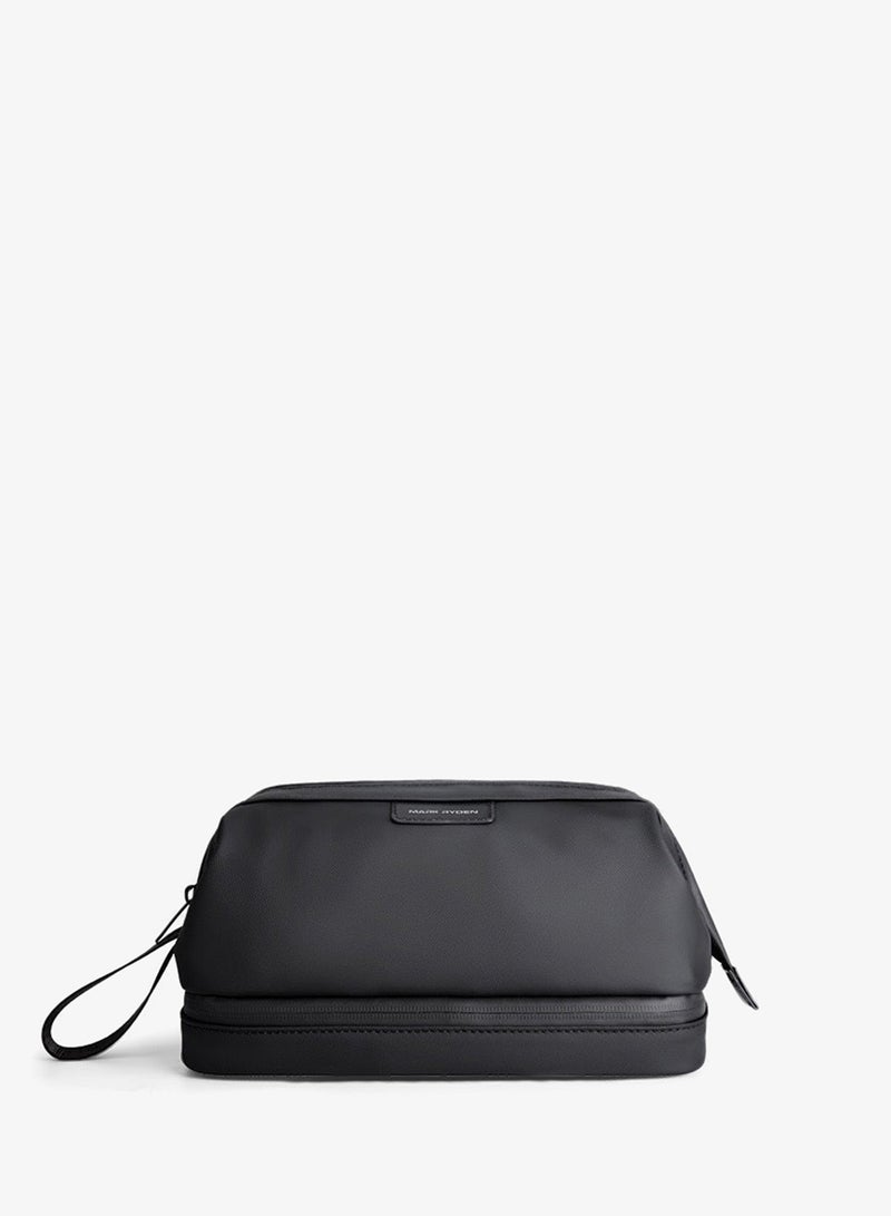 Mark Ryden MR-264 Black Travel Hand Bag – Splash-Proof Oxford Dopp Kit with Dry-Wet Separation, Alloy Bracket, and Organizer Pockets – Lightweight Multipurpose Grooming Case for Men and Women - Image 1