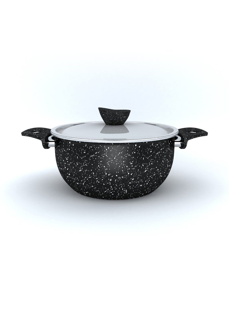 LAPIS Granite cookware set black with 11 Pieces