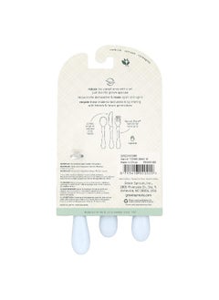 green sprouts Green Sprouts, Stainless Steel & Sprout Ware®, Kid's Cutlery, 12+ Months, Blue, 3 Pieces  - Image 2