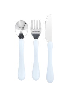 green sprouts Green Sprouts, Stainless Steel & Sprout Ware®, Kid's Cutlery, 12+ Months, Blue, 3 Pieces  - Image 3