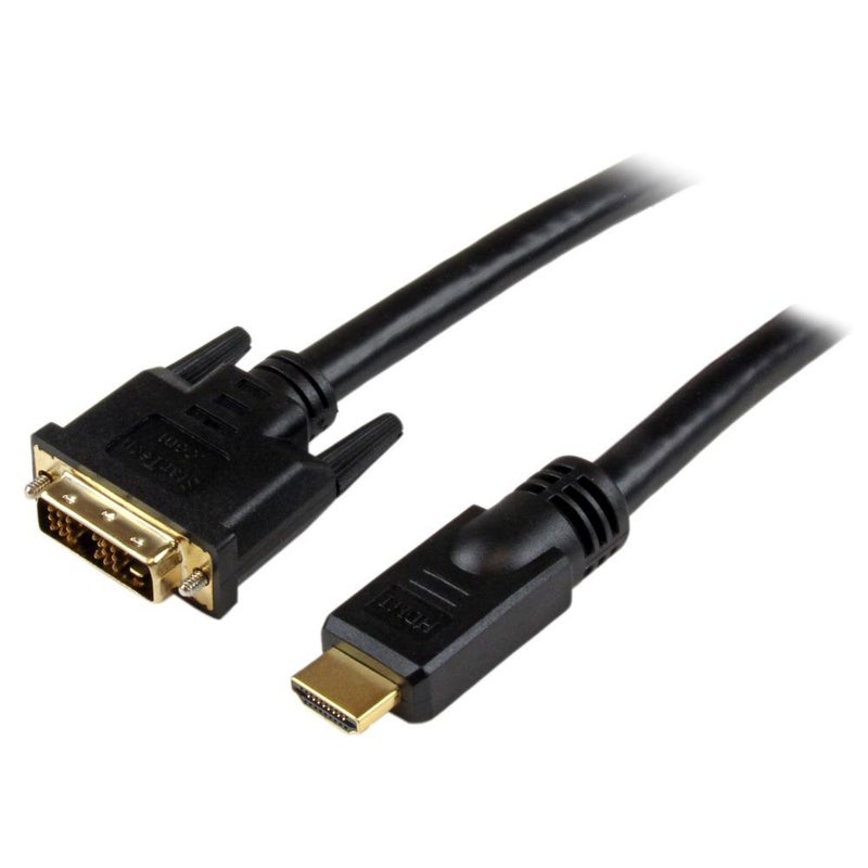 StarTech.com 30 ft. HDMI to DVI-D Cable - M/M - Bi-directional HDMI-DVI-D Cable (HDMIDVIMM30) - Image 1