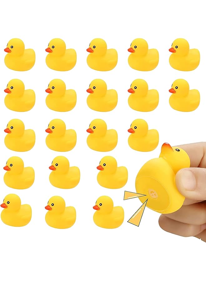Oasisgalore Little Rubber Ducks Tiny Baby Shower Rubber Ducks In Bath Decorations For Shower And Party Favors 20Pcs - Image 1