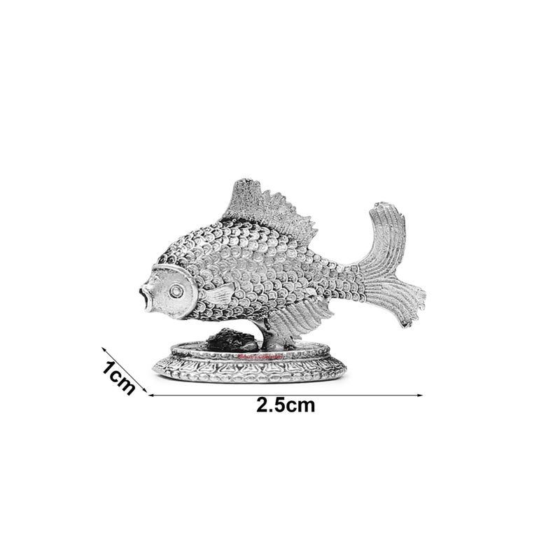DHRUVS COLLECTION 925 Oxidized Silver Fish Chandi ki Machli for Astrological Lal Kitab Remedies Vastu Pooja Housewarming Home Decor and Gifting Purposes Small 46 Grams - Image 5