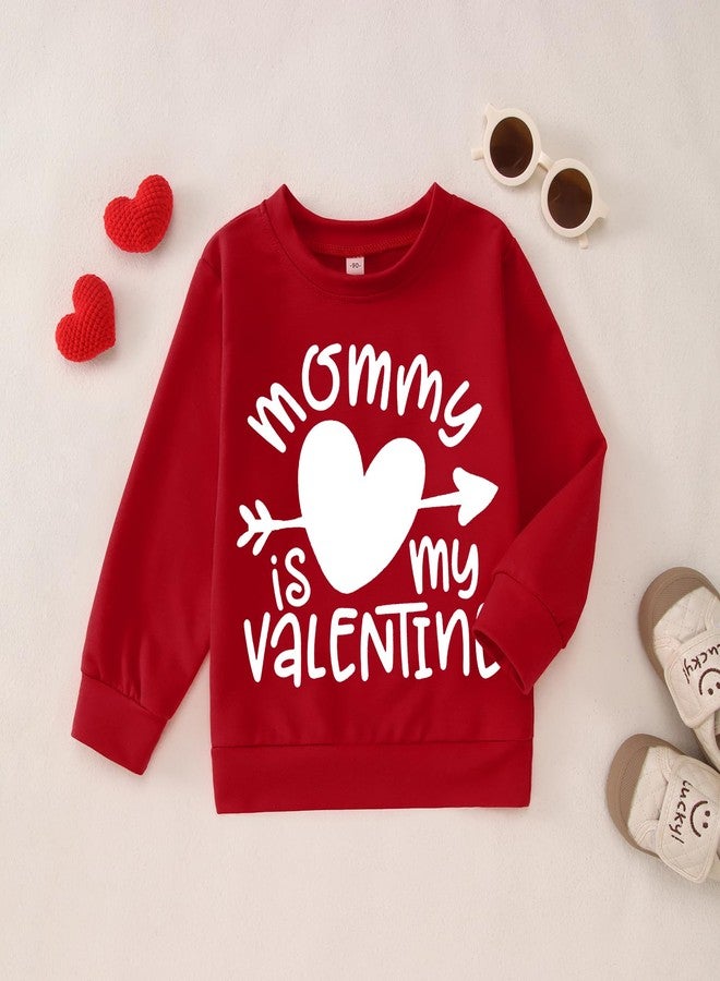Blithestars Toddler Baby Boy Valentines Sweatshirt Mommy is My Valentine Heart Shirts Kids Long Sleeve Pullover Outfit Tops (Red, 18-24M) - Image 5