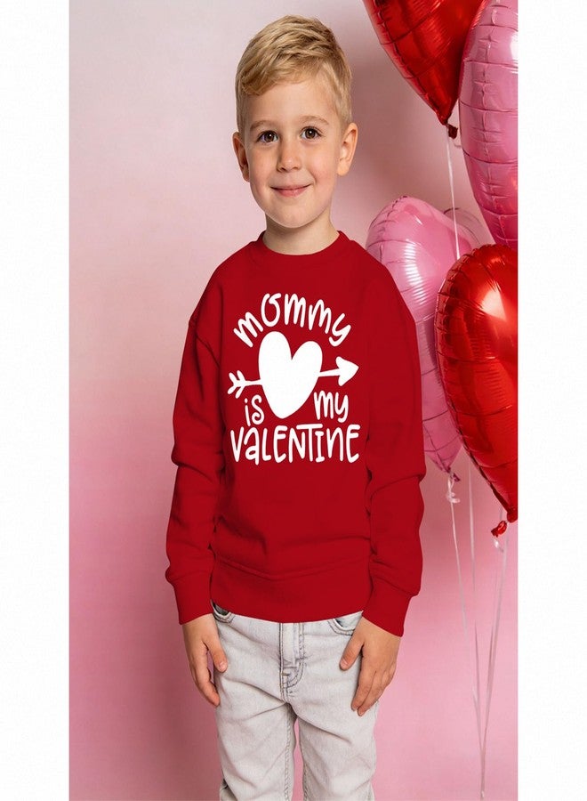 Blithestars Toddler Baby Boy Valentines Sweatshirt Mommy is My Valentine Heart Shirts Kids Long Sleeve Pullover Outfit Tops (Red, 18-24M) - Image 4