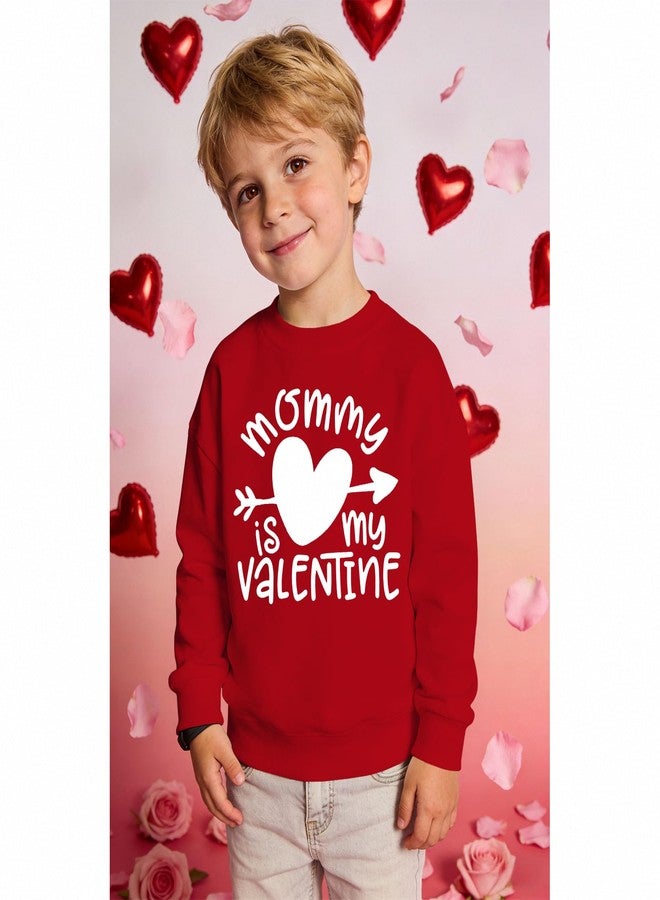 Blithestars Toddler Baby Boy Valentines Sweatshirt Mommy is My Valentine Heart Shirts Kids Long Sleeve Pullover Outfit Tops (Red, 18-24M) - Image 3
