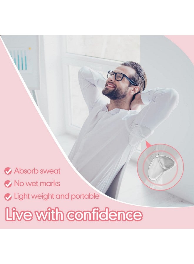 Hercicy 4 Pair Underarm Sweat Pads Reusable Sweat Absorbing Guards Washable Armpit Sweat Pads With Shoulder Strap Under Arm Sweat Protectors Breathable Absorbent Sweat Pads Guards For Women Men (White) - Image 2