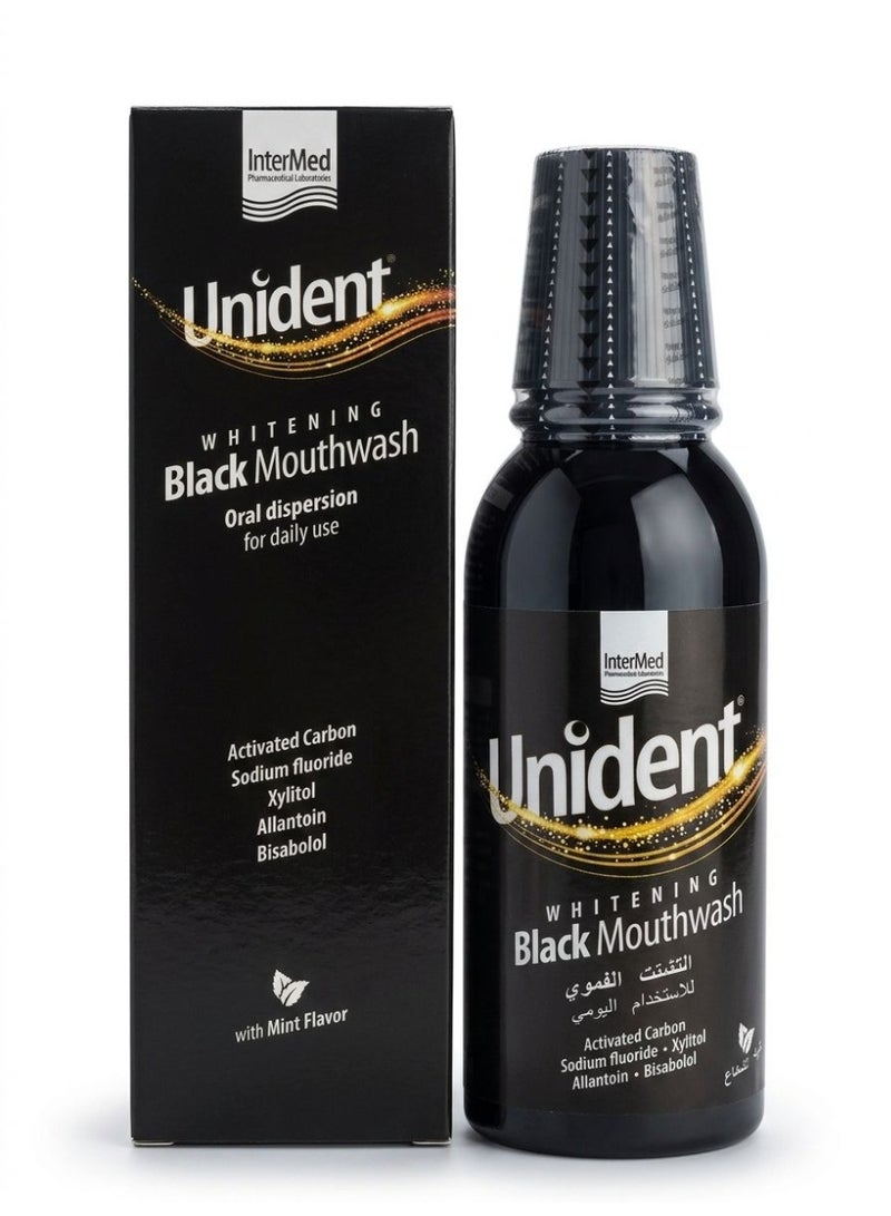 Intermed Unident Whitening Black Mouthwash 250Ml