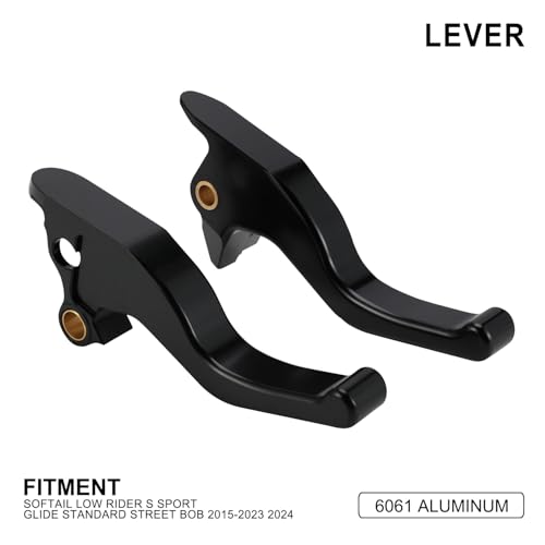 CHANGCHENG Motorcycle 3 Fingers Brake Clutch Levers CNC Shorty Hand Control Lever Kit for Softail Low RiderS Slim Sport Glide Standard Street Bob 20152023 2024 Black - Image 3