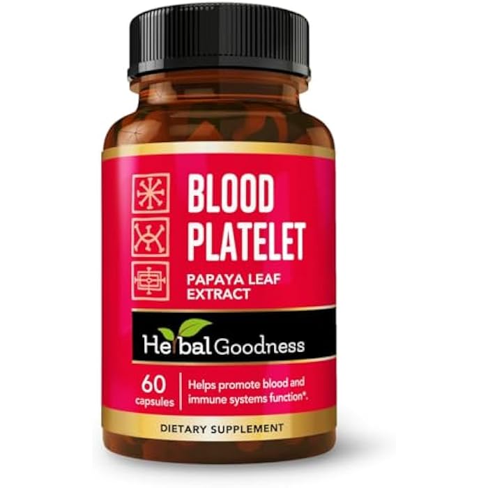 Herbal Goodness Papaya Leaf Extract Capsules - Bone Marrow & Blood Platelets Supplement | 600mg High Potency with Digestive Enzymes for Digestion, Immunity & Gut Health | Non-GMO, Vegan - 60 Count - Image 1