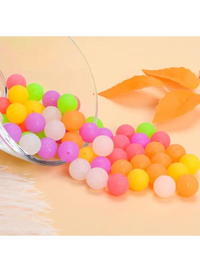 60 Glitter Silicone Beads 15mm E Red Color for DIY Jewelry Crafts Keychains Durable Versatile Assorted - Image 2