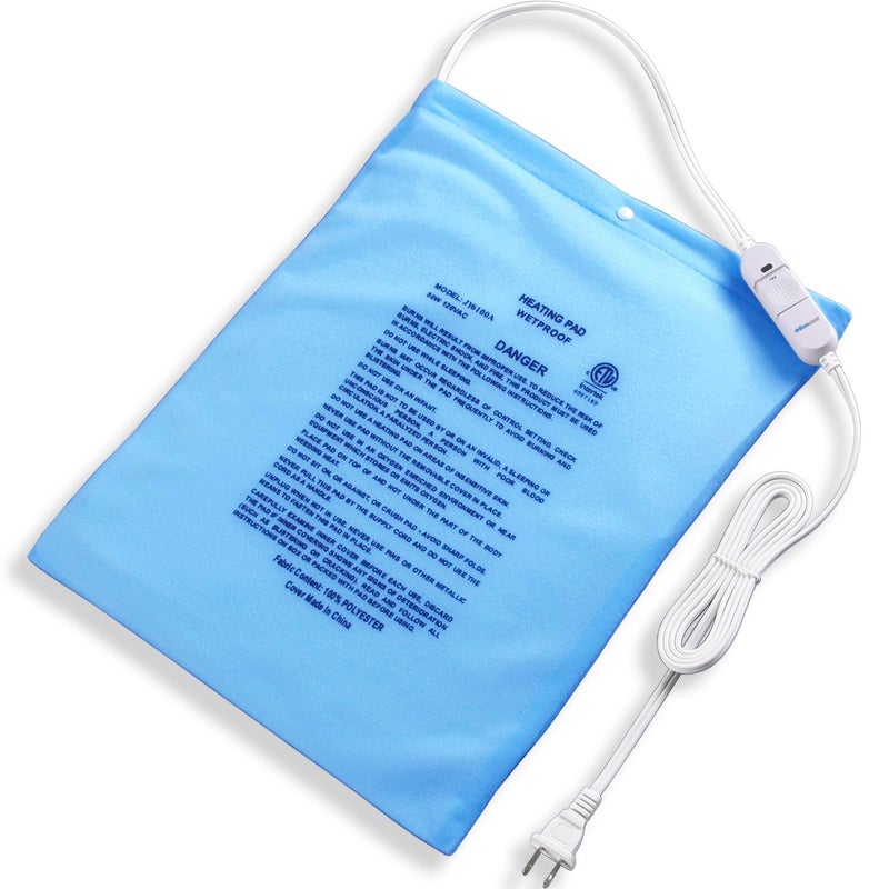 Boncare Small Heating Pad Without Auto Shut Off for Back Pain Relief Period Cramps Cozy Pet Comfort 2 Temperature Settings Waterproof Vinyl Heat Pad 12x 15 1