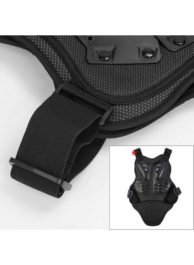 Pellor Cycling Skiing Riding Skateboarding Chest Back Spine Protector Vest Anti-fall Gear Motorcycle Jacket Motocross Body Guard Vest (Black, M: For heightï¼š1.55-1.7m/5.1-5.6ft) - Image 4