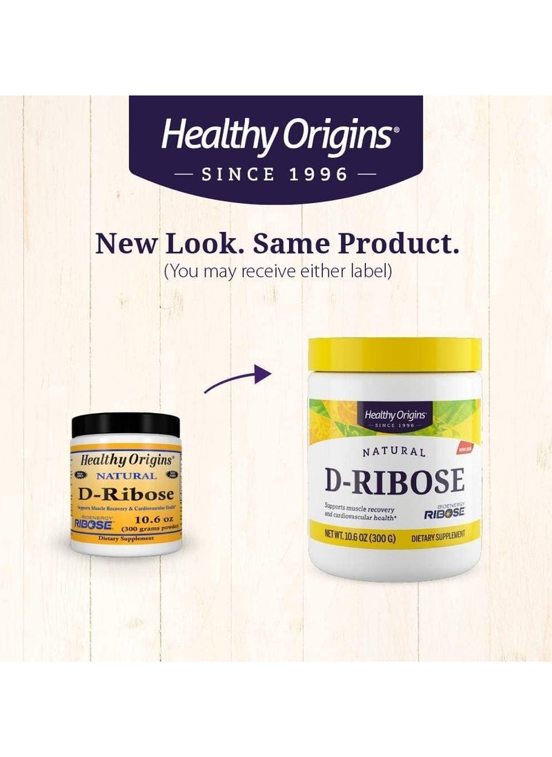 Healthy Origins - D-Ribose, Supports Muscle Recovery and Cardiovascular Health 300G, Dietary Supplement - 10.6 Oz - Image 1