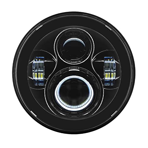 Hogworkz® 7 Inch LED Headlight - Daymaker Replacement Compatible with Harley Davidson Street Glide Road King Electra Glide Ultra Softail - Black - Image 1