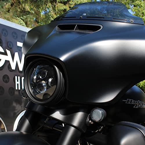 Hogworkz® 7 Inch LED Headlight - Daymaker Replacement Compatible with Harley Davidson Street Glide Road King Electra Glide Ultra Softail - Black - Image 4