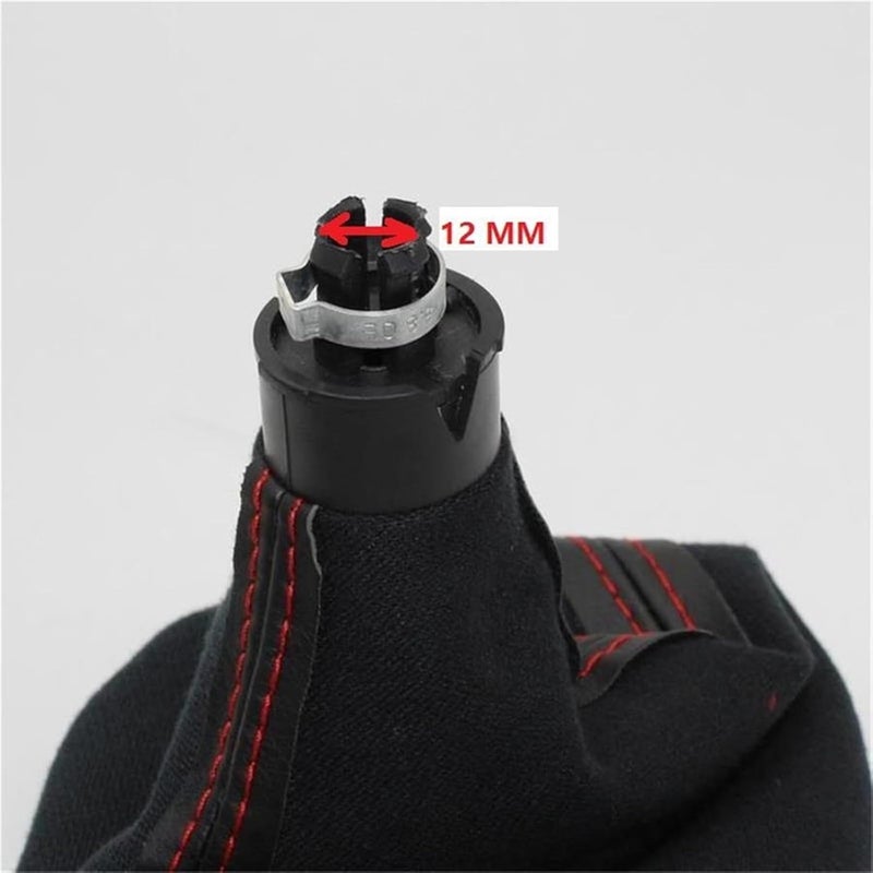 QASULER 5 Speed Gear Shift Knob with Leather Boot - Image 2