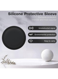 Arabest AirTag Case, AirTag Holder, AirTag Accessories, Silicone Pasteable, Waterproof-Anti-Scratch Sticker AirTag Case, Hidden Location Tracker, Air Tag Holder for Kids, for Apple Airtag, 2 Packs (Black)  - Image 3