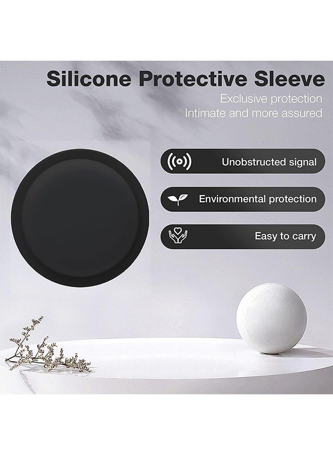 Arabest AirTag Case, AirTag Holder, AirTag Accessories, Silicone Pasteable, Waterproof-Anti-Scratch Sticker AirTag Case, Hidden Location Tracker, Air Tag Holder for Kids, for Apple Airtag, 2 Packs (Black)  - Image 3