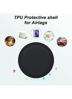 Arabest AirTag Case, AirTag Holder, AirTag Accessories, Silicone Pasteable, Waterproof-Anti-Scratch Sticker AirTag Case, Hidden Location Tracker, Air Tag Holder for Kids, for Apple Airtag, 2 Packs (Black)  - Image 4