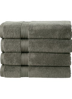 Bliss Casa Bliss Casa 4-Piece 100% Combed Cotton Bath Towels - 550 GSM Quick Dry Highly Absorbent Bathroom Towels - Thick Soft Hotel Quality Bath Towel Set for Bath And Spa 70x140 cm  - Image 3