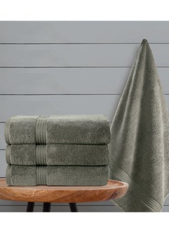 Bliss Casa Bliss Casa 4-Piece 100% Combed Cotton Bath Towels - 550 GSM Quick Dry Highly Absorbent Bathroom Towels - Thick Soft Hotel Quality Bath Towel Set for Bath And Spa 70x140 cm  - Image 5
