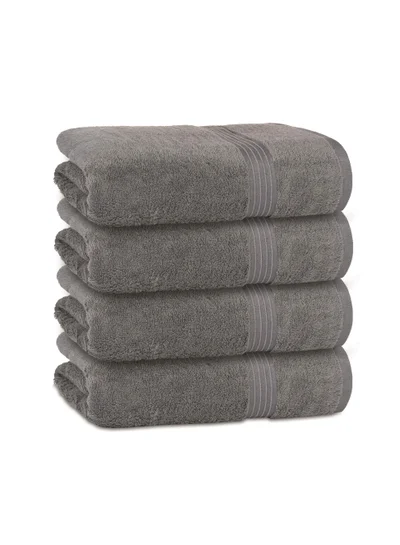 Bliss Casa Bliss Casa 4-Piece 100% Combed Cotton Bath Towels - 550 GSM Quick Dry Highly Absorbent Bathroom Towels - Thick Soft Hotel Quality Bath Towel Set for Bath And Spa 70x140 cm